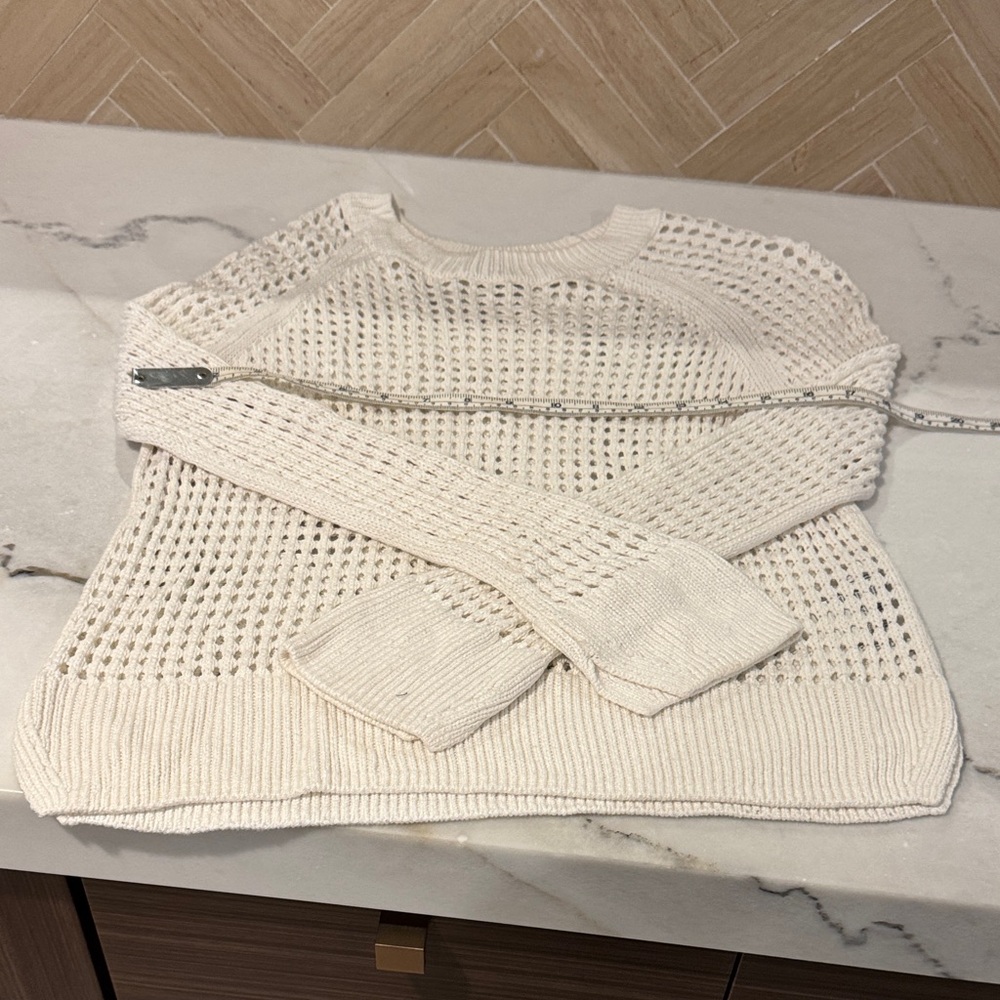 All Saints Cream Women's Crew Neck Sweater